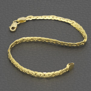 18ct Yellow Gold Fancy Link Chain 7.5″ 3.5mm