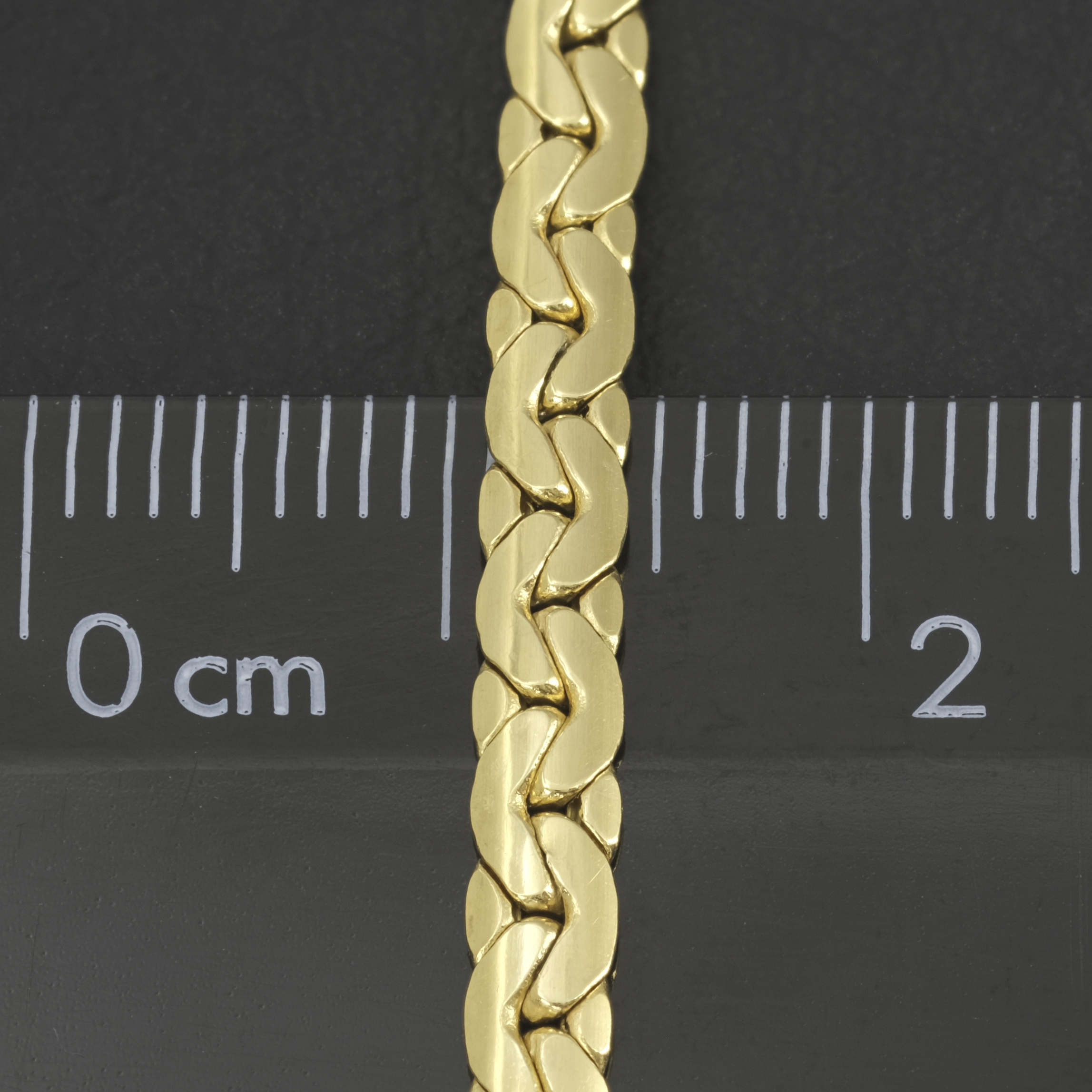 18ct Yellow Gold Fancy Link Chain 7.5" 3.5mm - Image 4