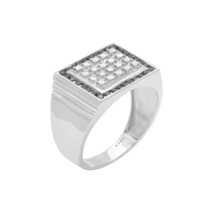 9ct white Gold 0.50ct Diamond Signet Ring