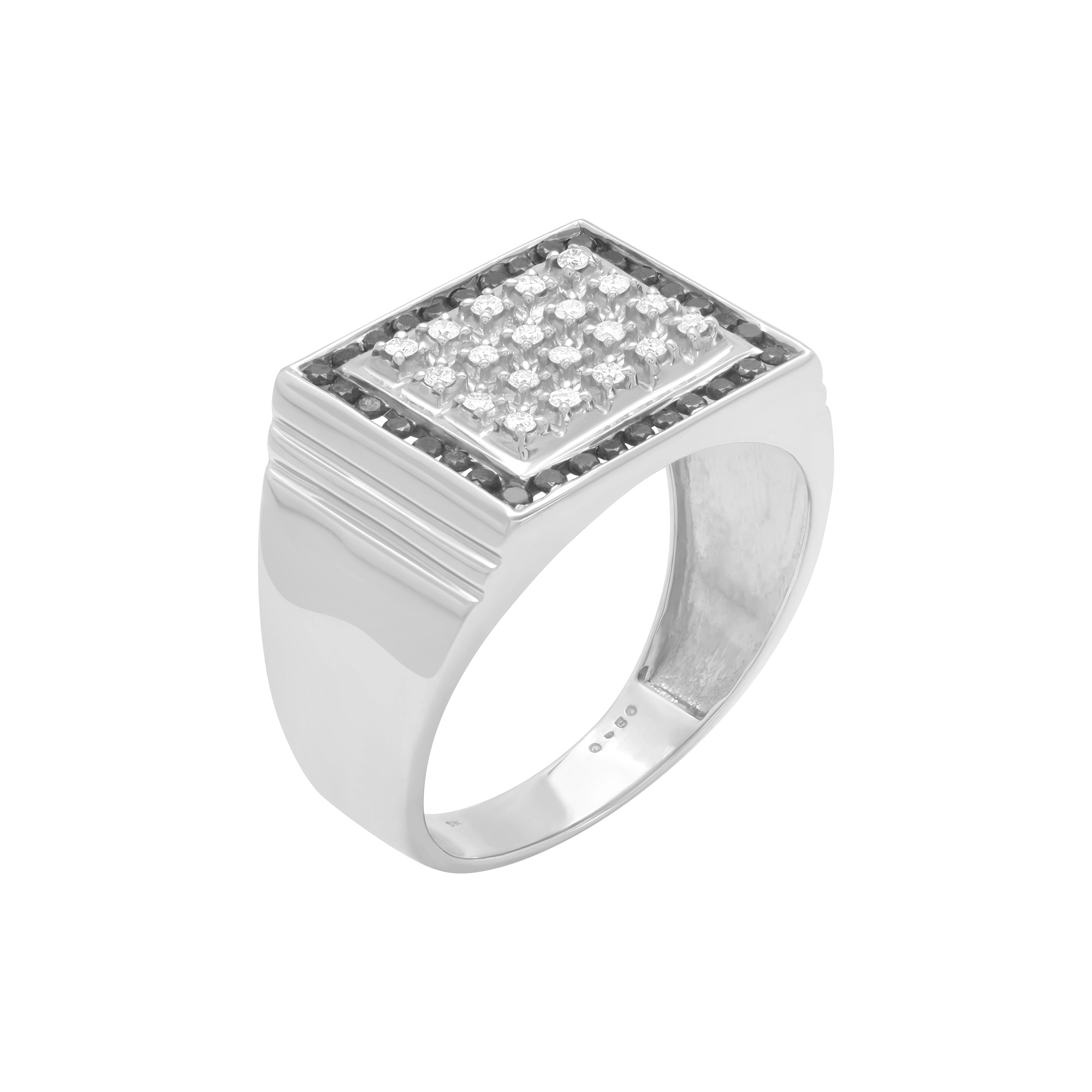 9ct white Gold 0.50ct Diamond Signet Ring