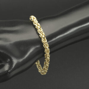 9ct Yellow Gold King Bracelet 7″ 5mm