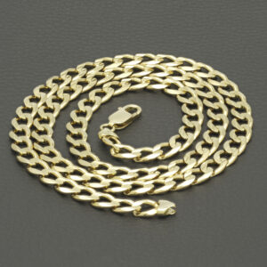 9ct Yellow Gold Curb Chain 25.5″ 7.5mm