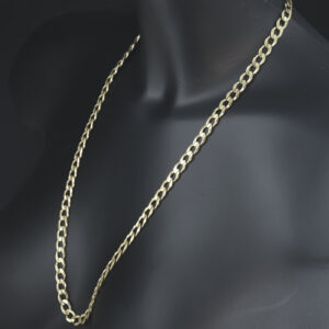 9ct Yellow Gold Curb Chain 25.5″ 7.5mm
