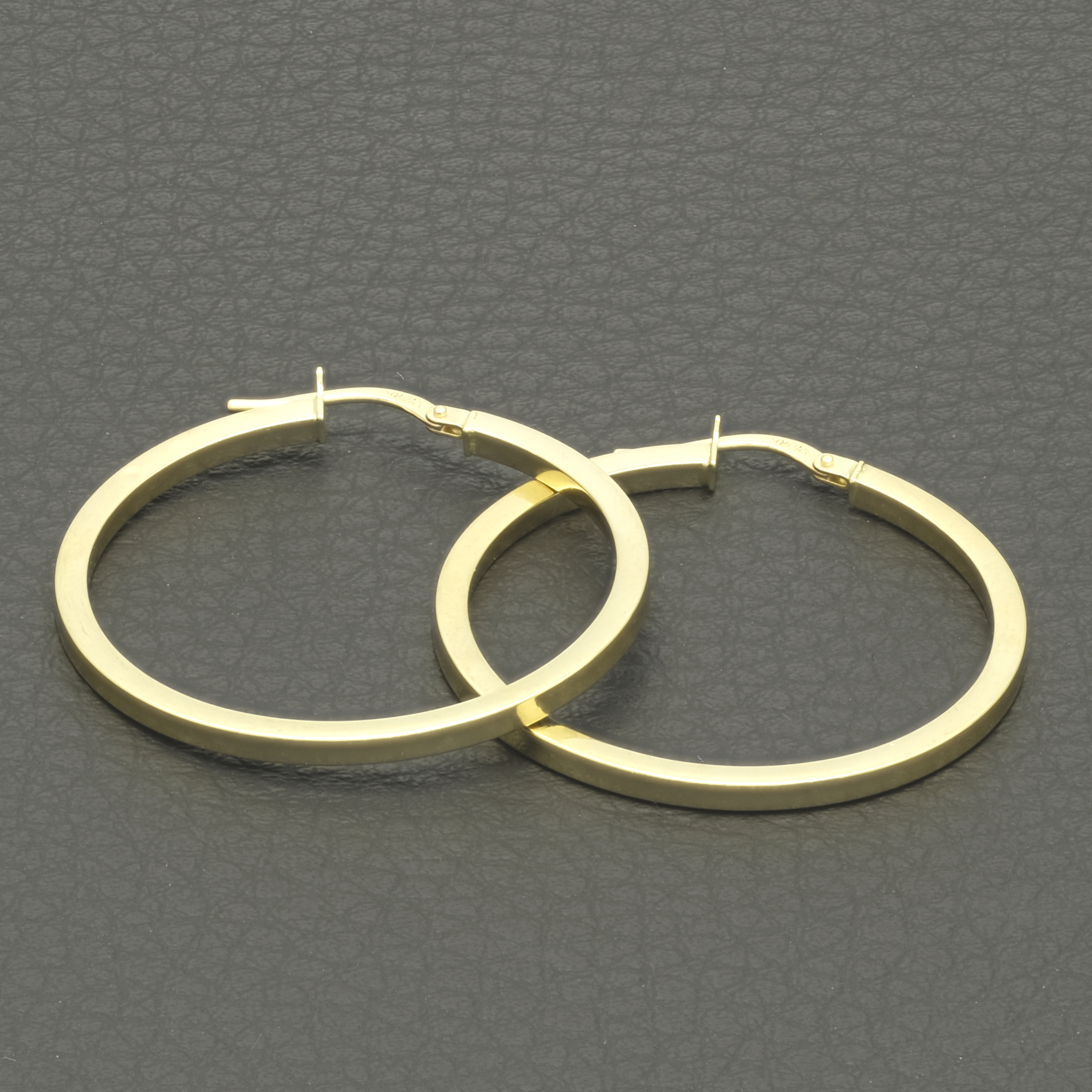 9ct Yellow Gold Hoop Earrings - Image 2