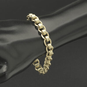 9ct Yellow Gold Roller Ball Bracelet 7.5″ 8.5mm
