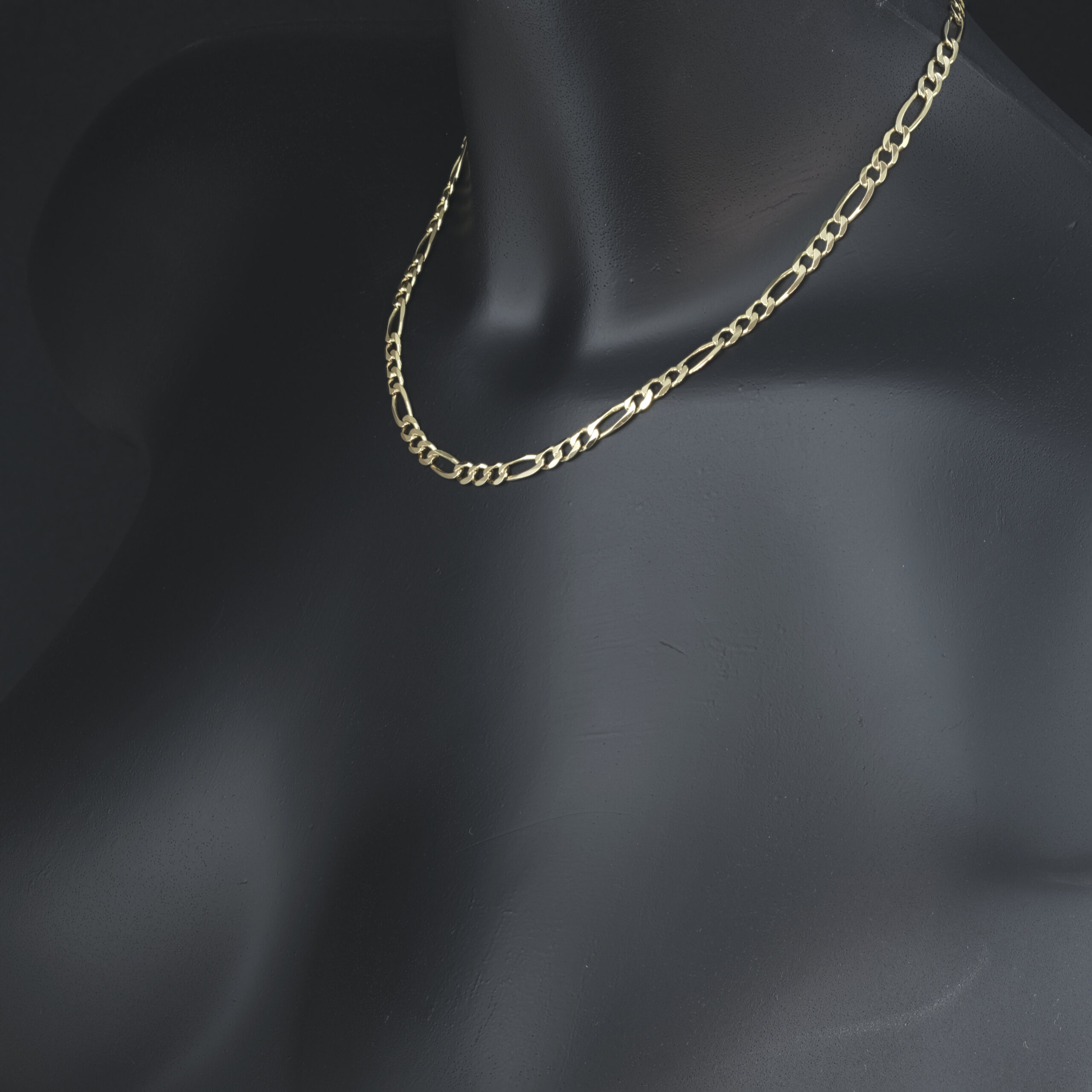 9ct Yellow Gold Figaro Chain 16" 5mm - Image 3