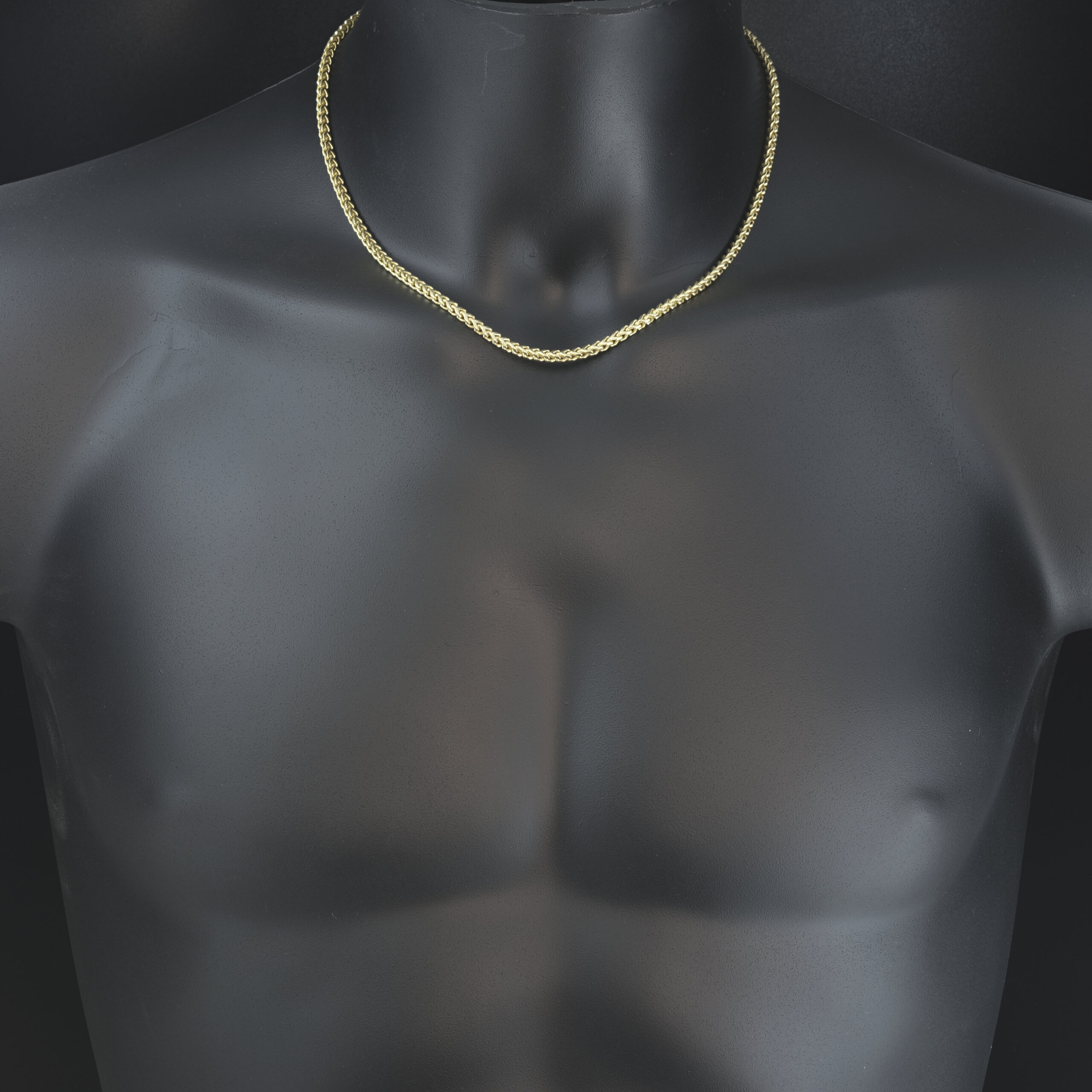 9ct Yellow Gold Franco Chain 18" 3.5mm - Image 4