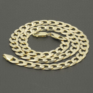 9ct Yellow Gold Curb Chain 20″ 9mm