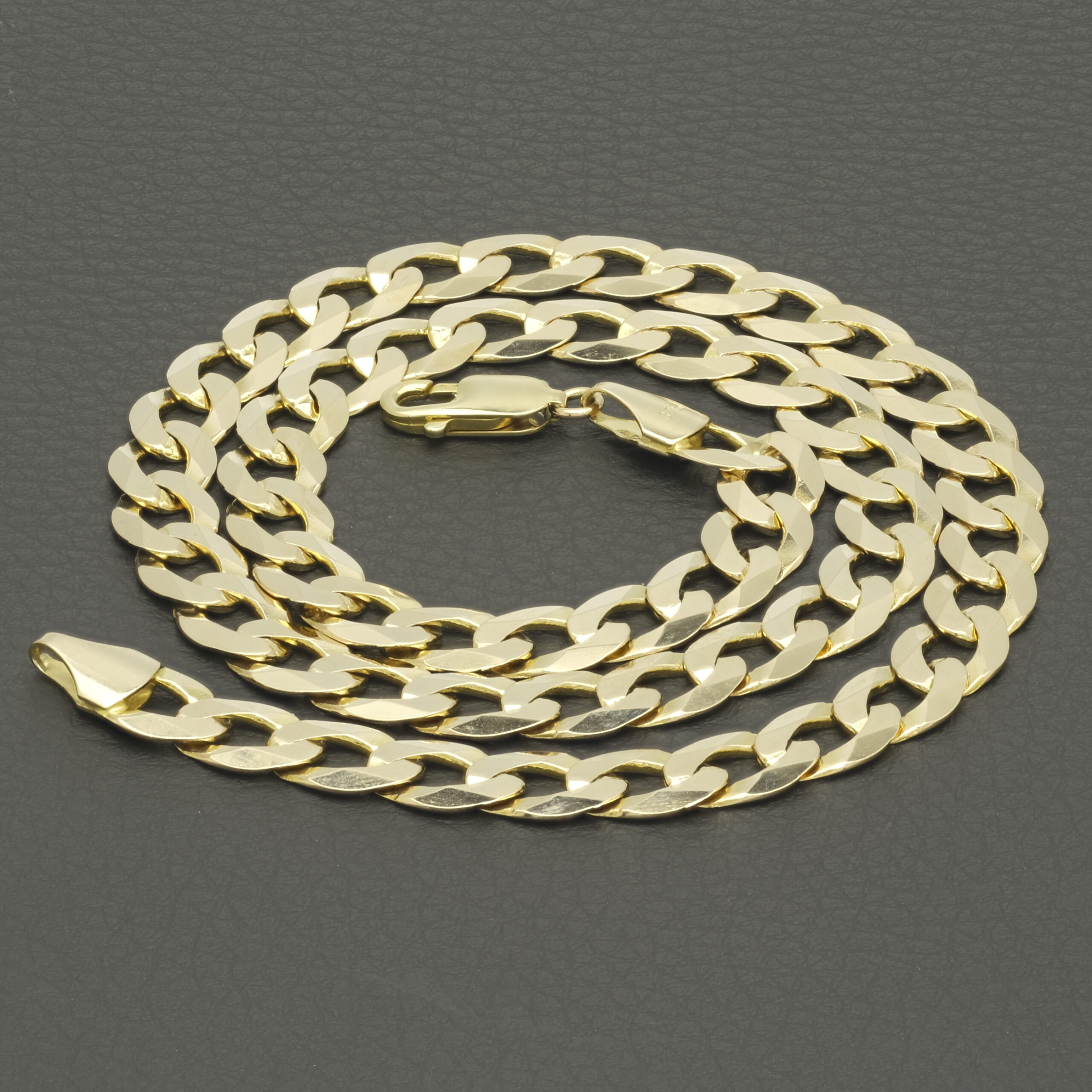 9ct Yellow Gold Curb Chain 20" 9mm - Image 2