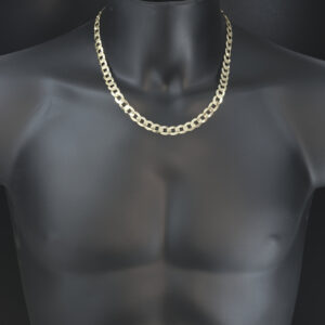 9ct Yellow Gold Curb Chain 20″ 9mm