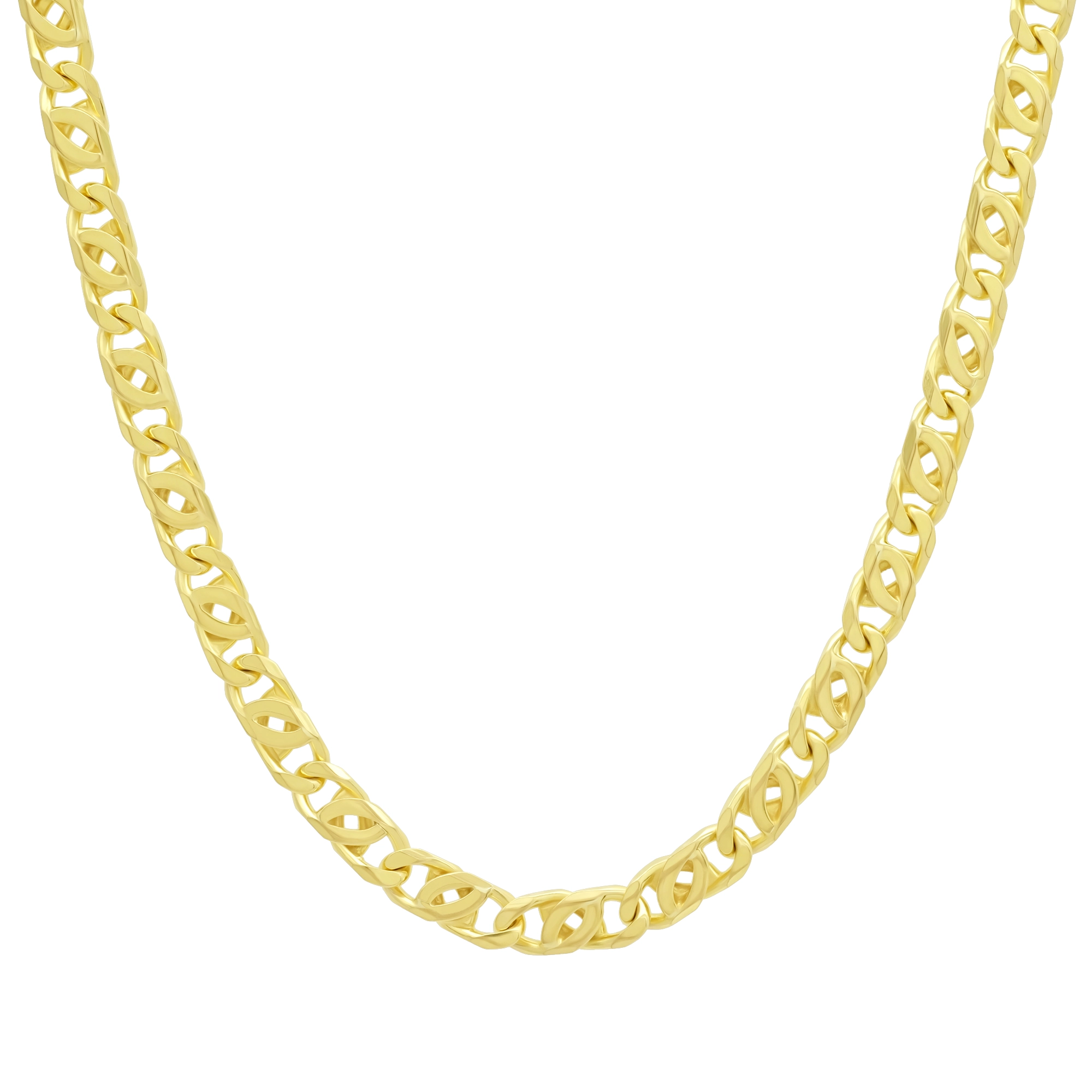 9ct Yellow Gold Fancy Link Chain 20" 4.5mm