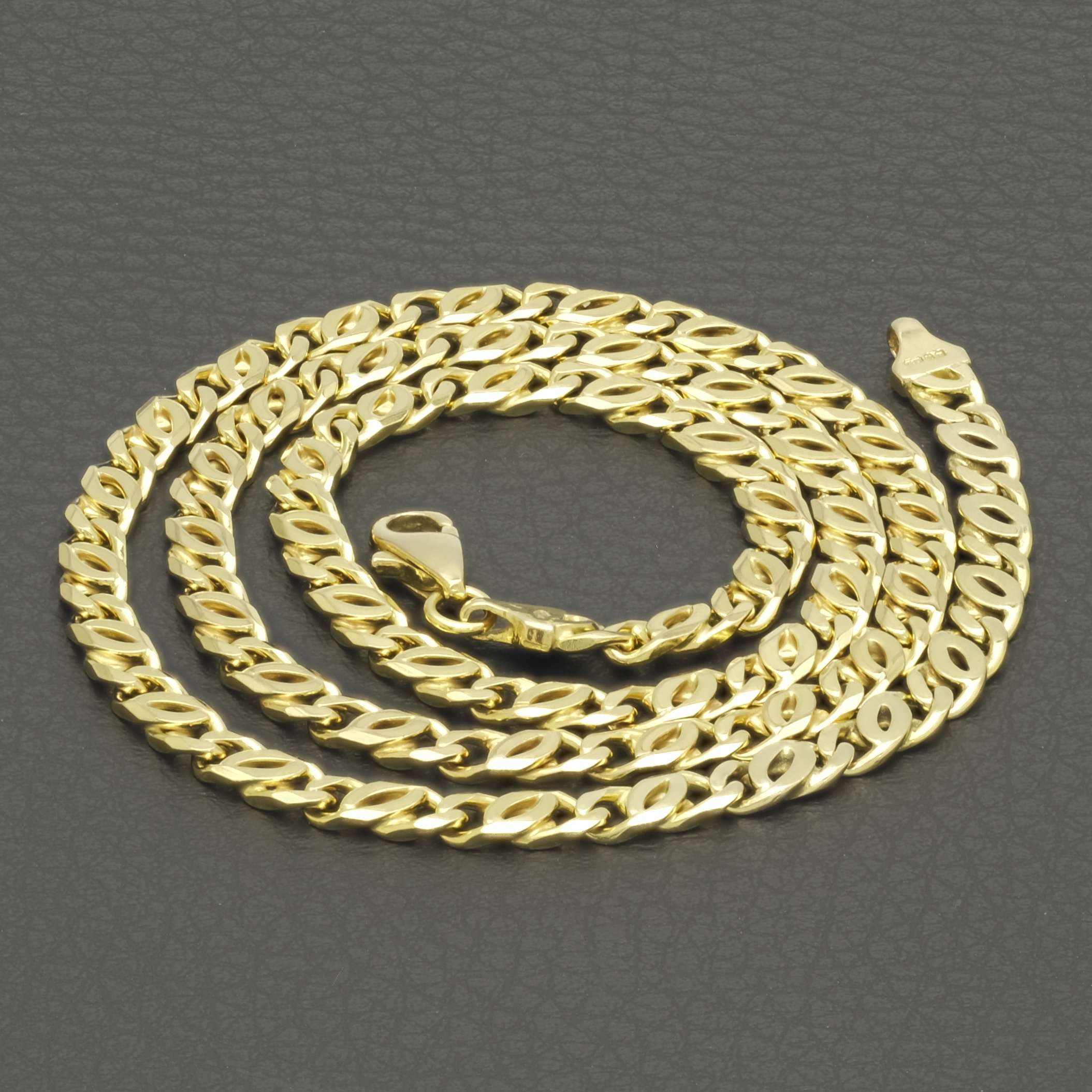 9ct Yellow Gold Fancy Link Chain 20" 4.5mm - Image 2