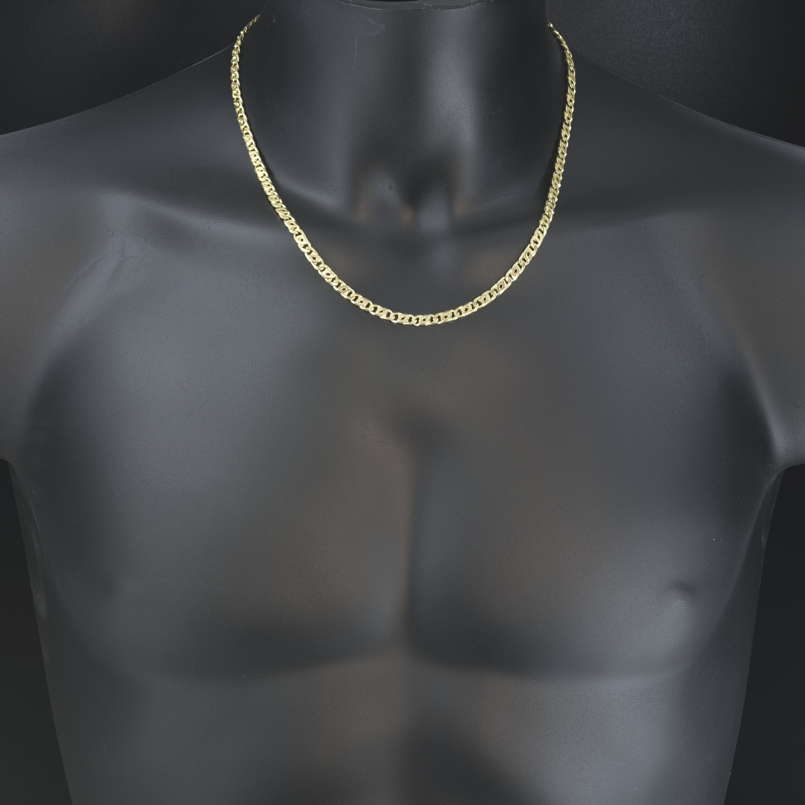 9ct Yellow Gold Fancy Link Chain 20" 4.5mm - Image 4