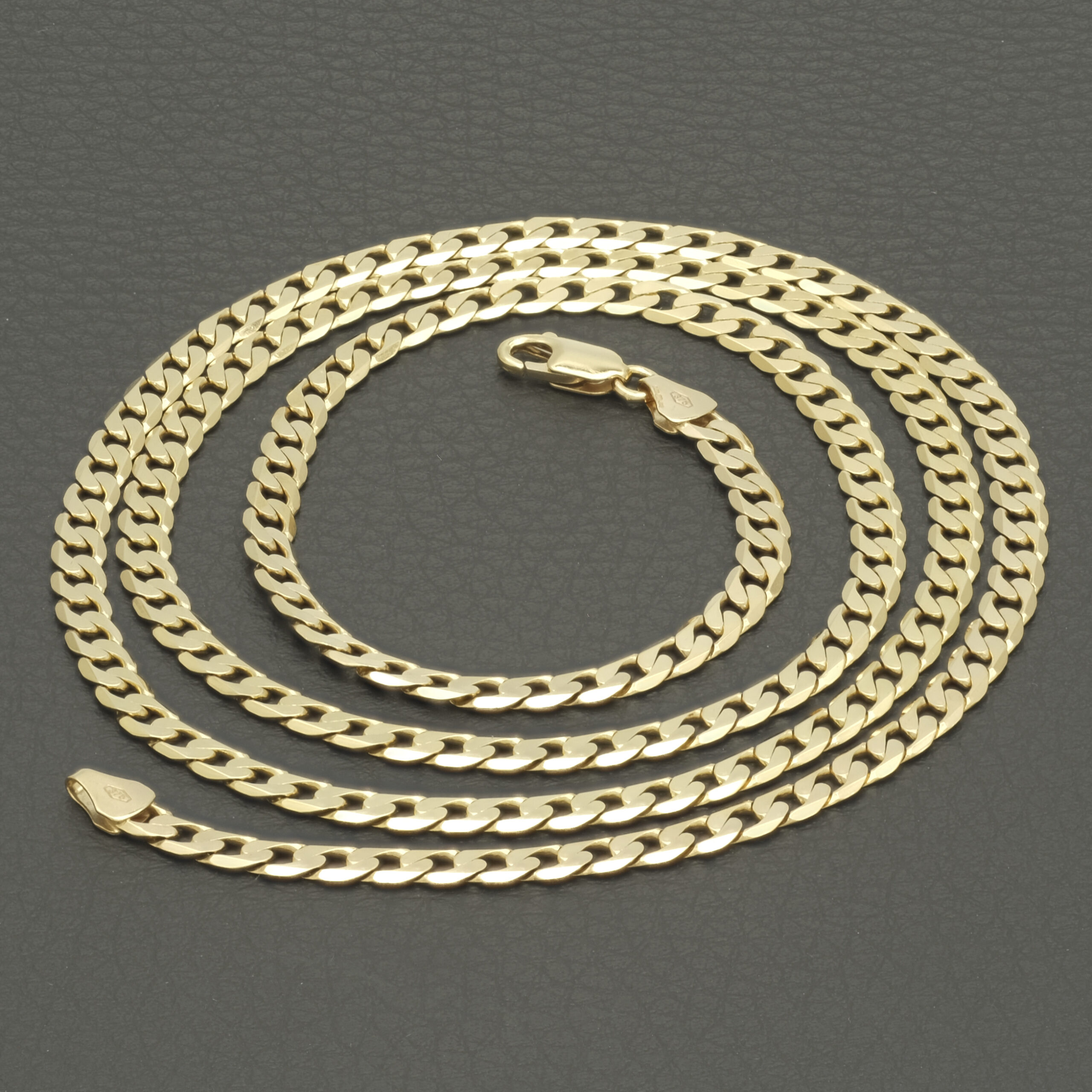 9ct Yellow Gold Curb Chain 30" 4.5mm - Image 4
