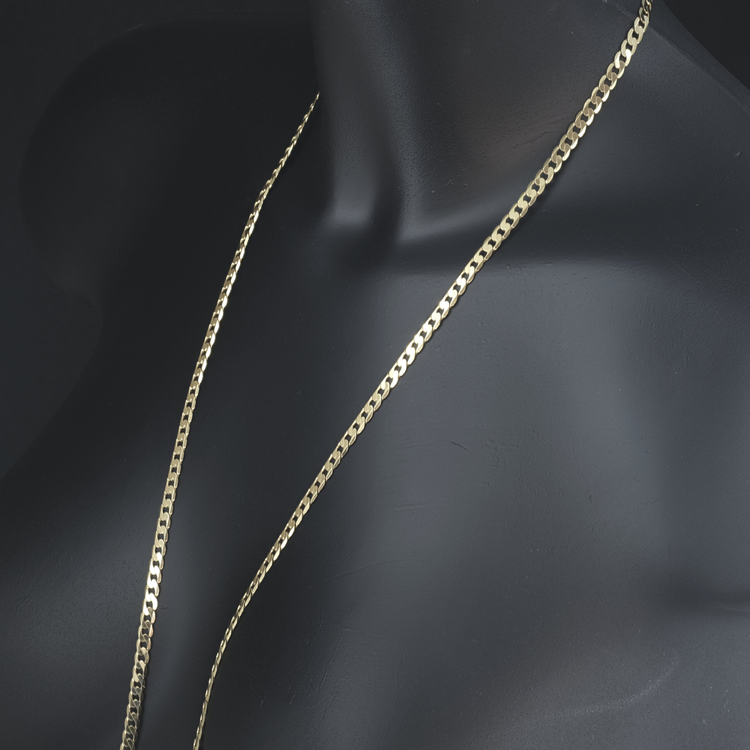 9ct Yellow Gold Curb Chain 30" 4.5mm - Image 3