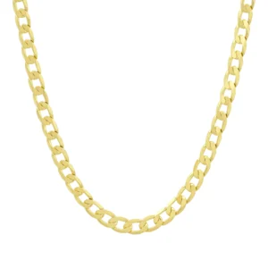 9ct Yellow Gold Curb Chain 22″ 6mm