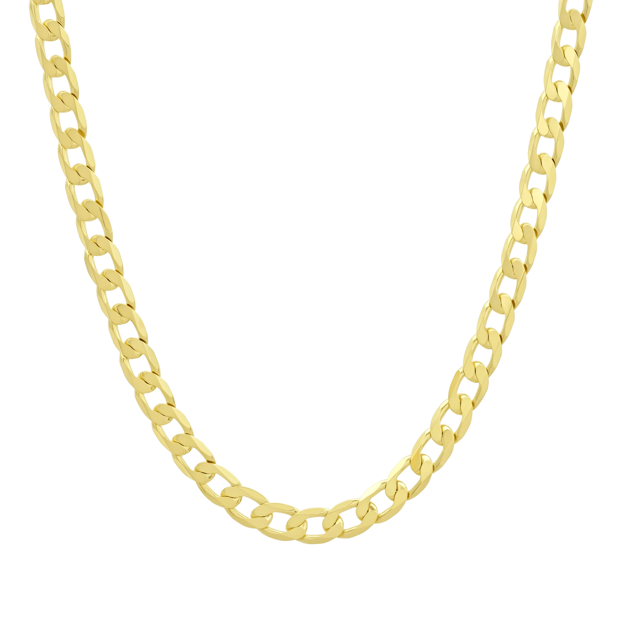 9ct Yellow Gold Curb Chain 22" 6mm