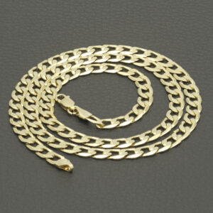 9ct Yellow Gold Curb Chain 22″ 6mm