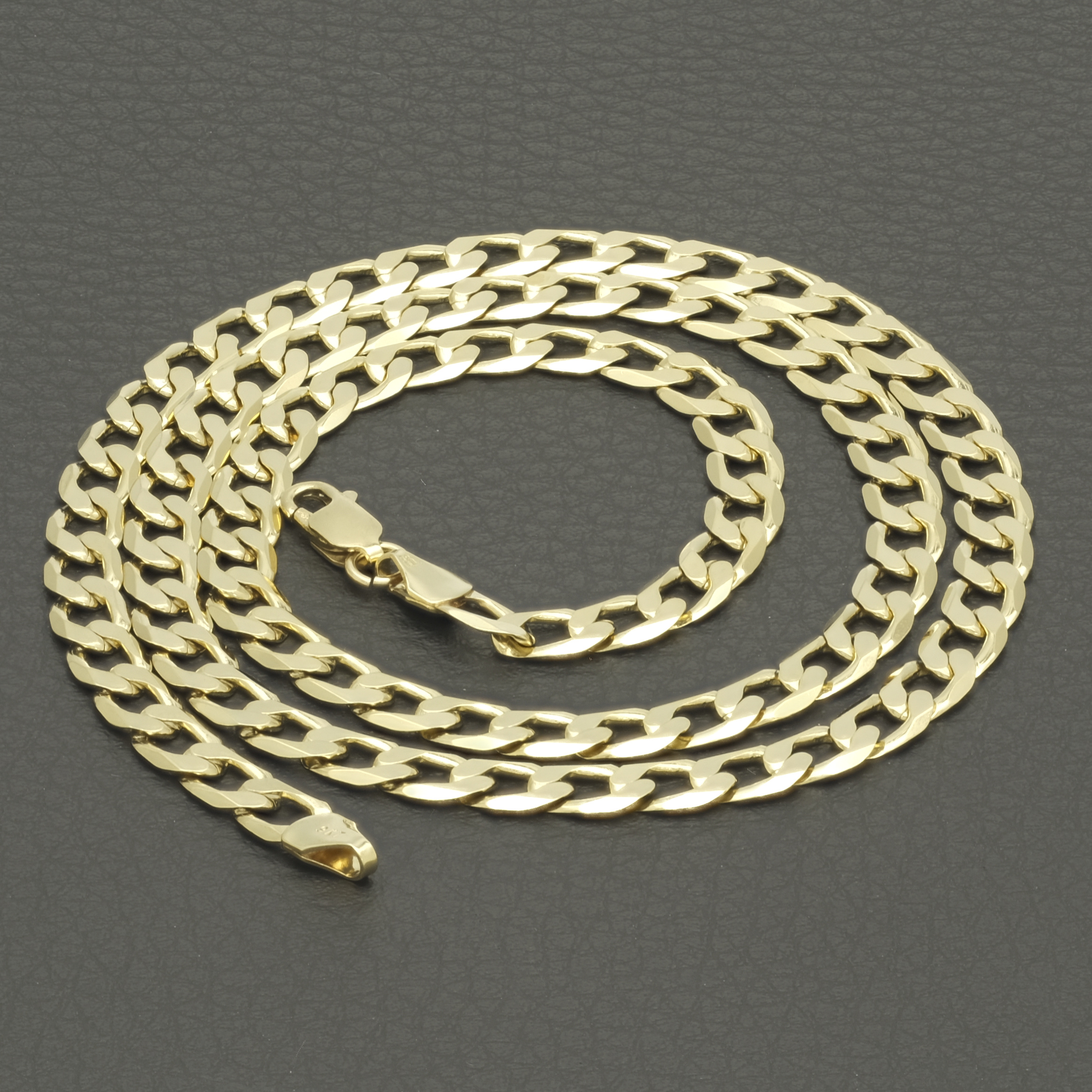 9ct Yellow Gold Curb Chain 22" 6mm - Image 2