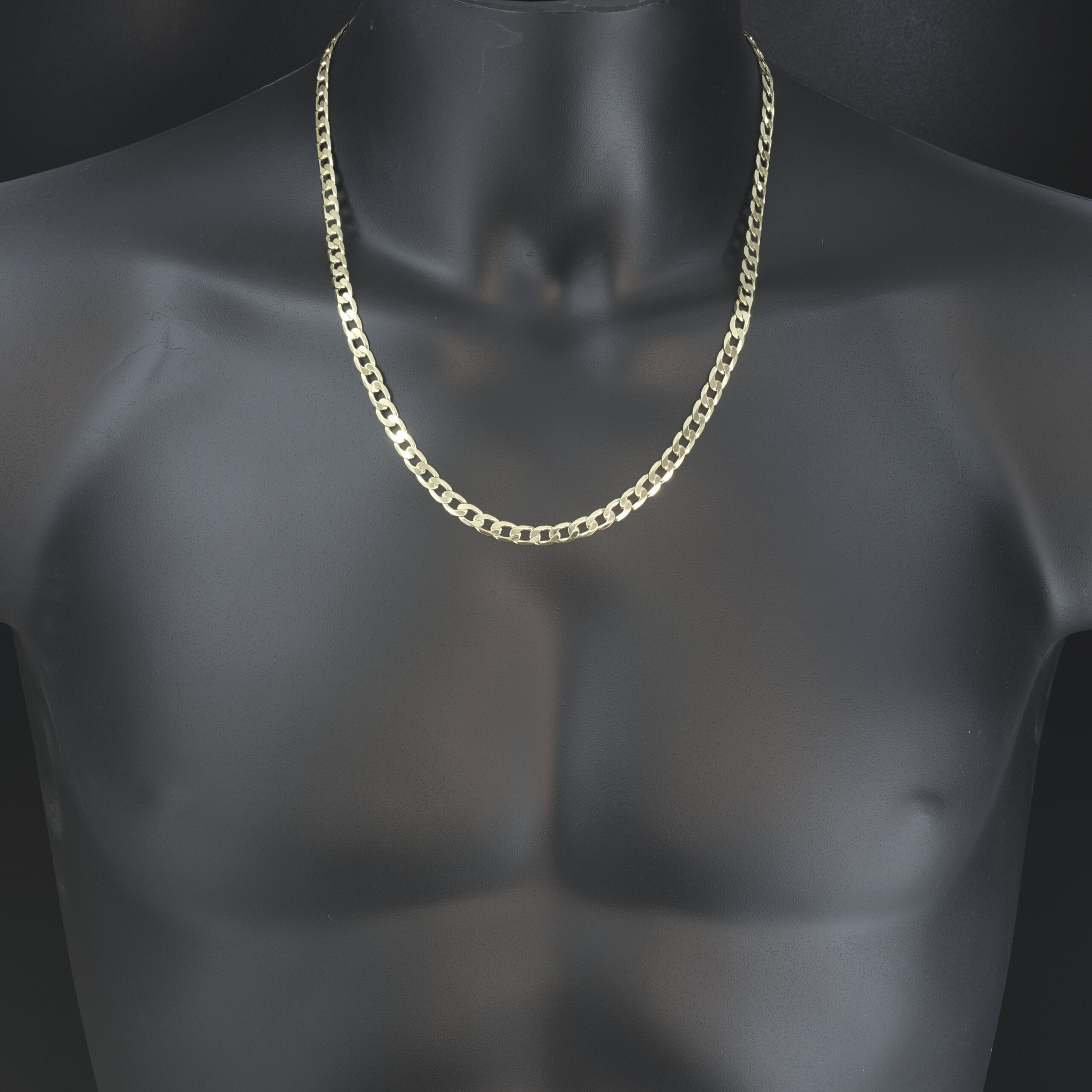 9ct Yellow Gold Curb Chain 22" 6mm - Image 4