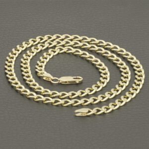 9ct Yellow Gold Curb Chain 22″ 5.5mm