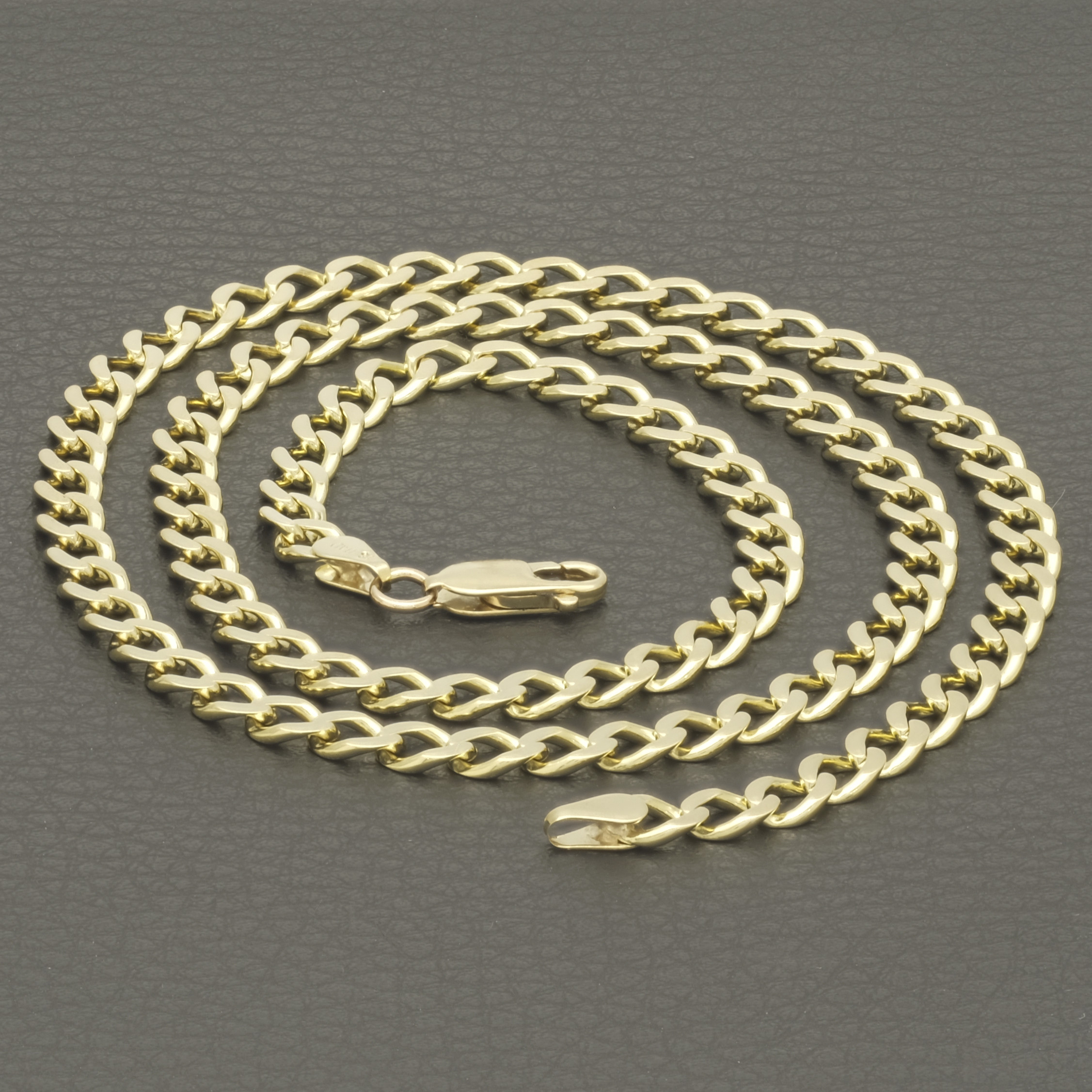 9ct Yellow Gold Curb Chain 22" 5.5mm - Image 2