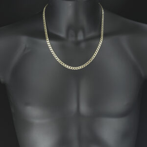 9ct Yellow Gold Curb Chain 22″ 5.5mm