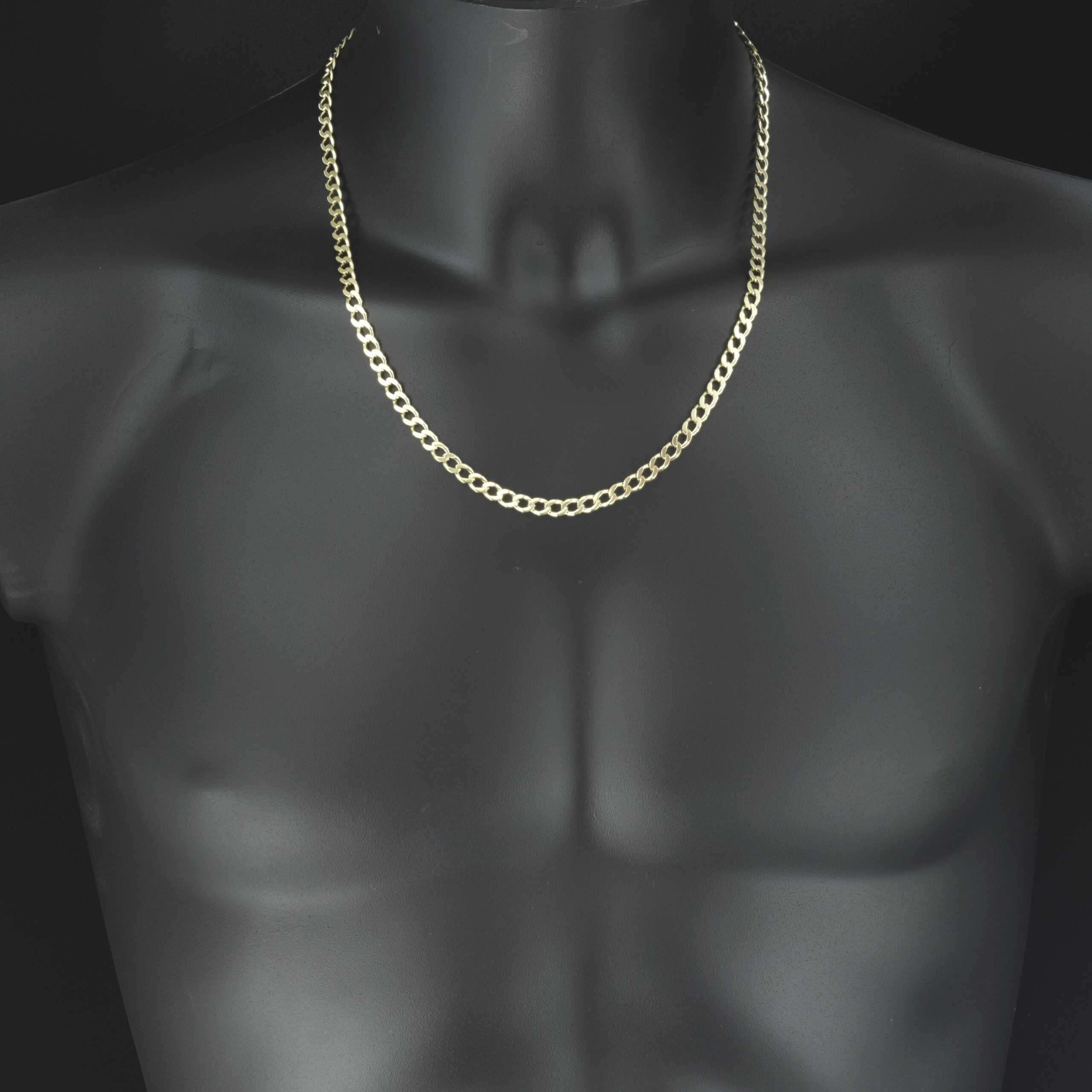 9ct Yellow Gold Curb Chain 22" 5.5mm - Image 4