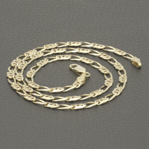 9ct Yellow Gold Figaro Chain 18″ 4mm