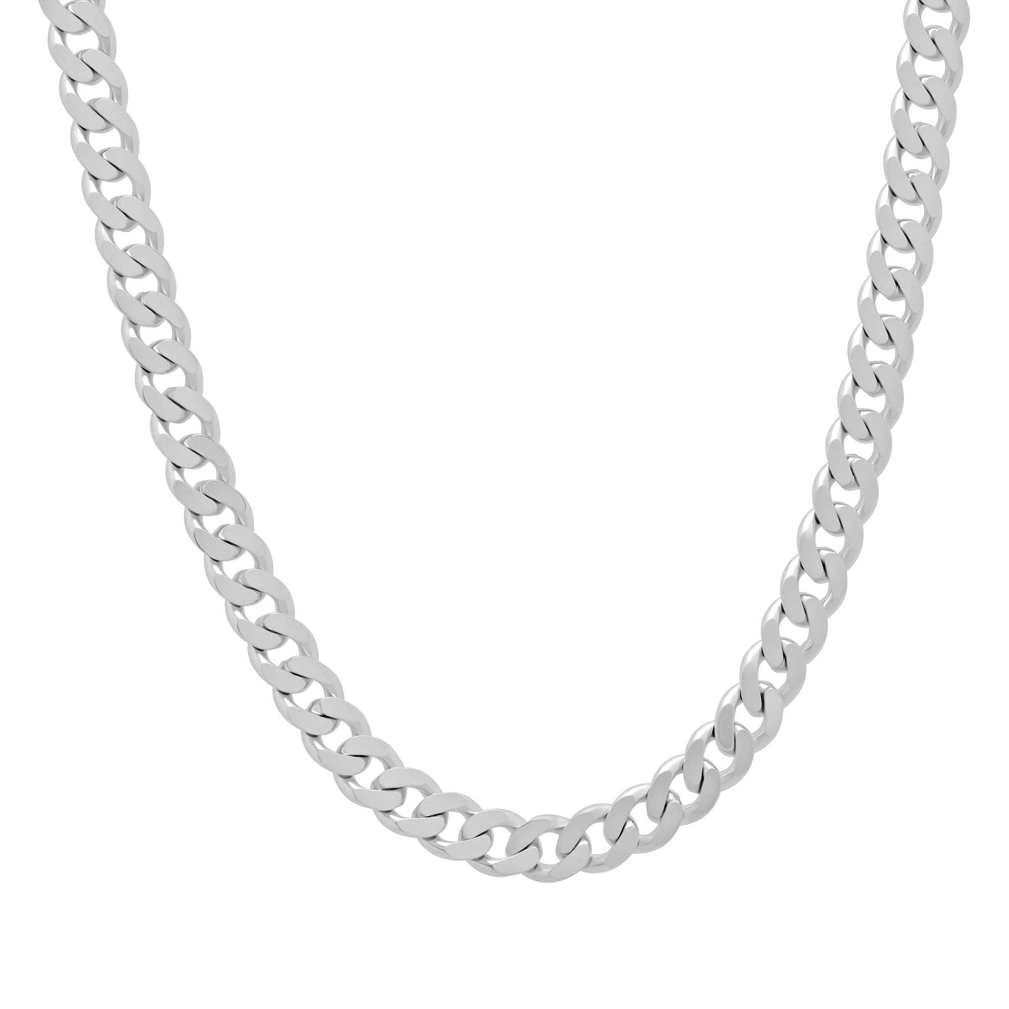 9ct White Gold Curb Chain 20" 5.5mm
