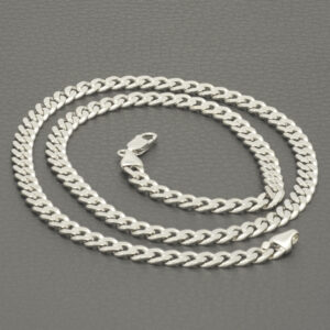 9ct White Gold Curb Chain 20″ 5.5mm