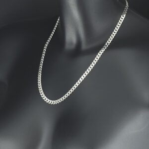 9ct White Gold Curb Chain 20″ 5.5mm