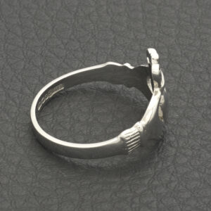 10ct White Gold Claddagh Ring