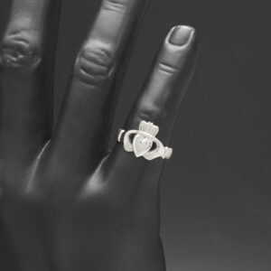 10ct White Gold Claddagh Ring