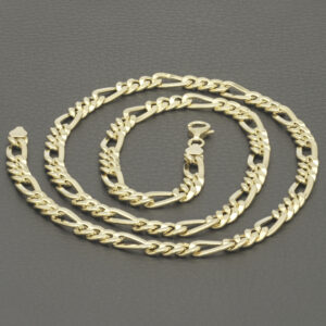 18ct Yellow Gold Figaro Chain 23.5&#8243; 6.5mm