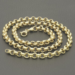 18ct Yellow Gold Belcher Chain 21″ 6.5mm