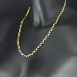 18ct Yellow Gold Belcher Chain 21″ 6.5mm
