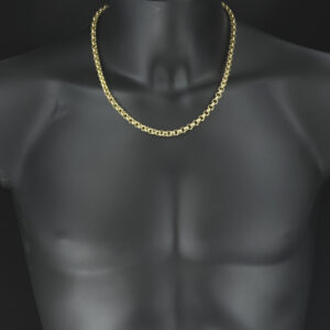 18ct Yellow Gold Belcher Chain 21″ 6.5mm