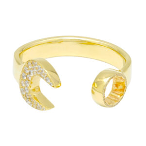 9ct Yellow Gold Gemstone Children’s Spanner Bangle