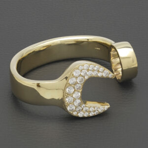 9ct Yellow Gold Gemstone Children’s Spanner Bangle