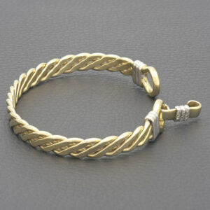 9ct Yellow Gold Diamond Loop Bangle