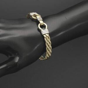 9ct Yellow Gold Diamond Loop Bangle