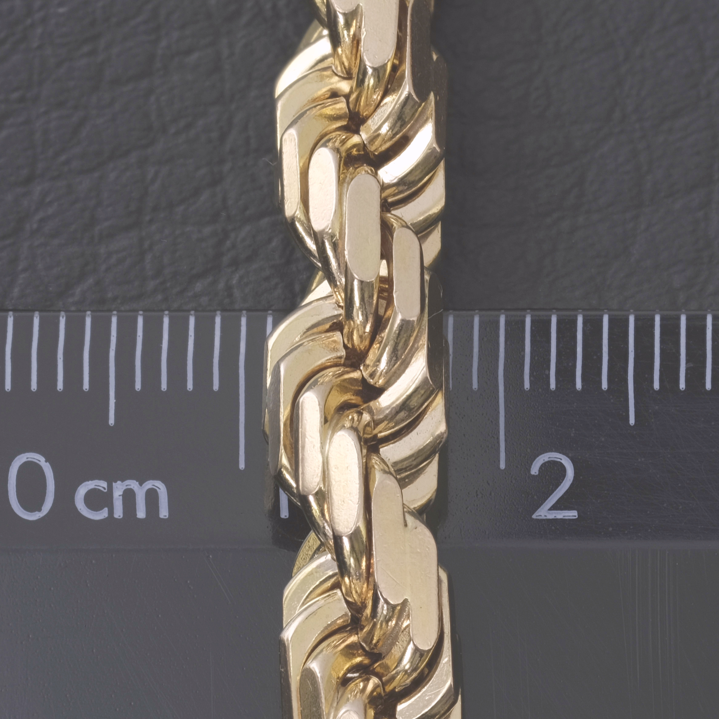 9ct Rose Gold Diamond Cut Rope Chain 28.5" 7mm - Image 2
