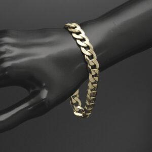 9ct Yellow Gold Curb Bracelet 8.5&#8243; 10mm