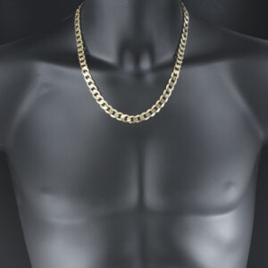 9ct Yellow Gold Curb Chain 22″ 9.5mm