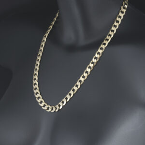 9ct Yellow Gold Curb Chain 22″ 9.5mm