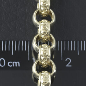 9ct Yellow Gold Belcher Bracelet 7.5″ 7.5mm