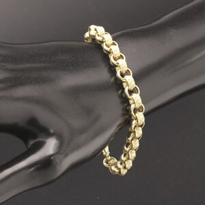 9ct Yellow Gold Belcher Bracelet 7.5″ 7.5mm