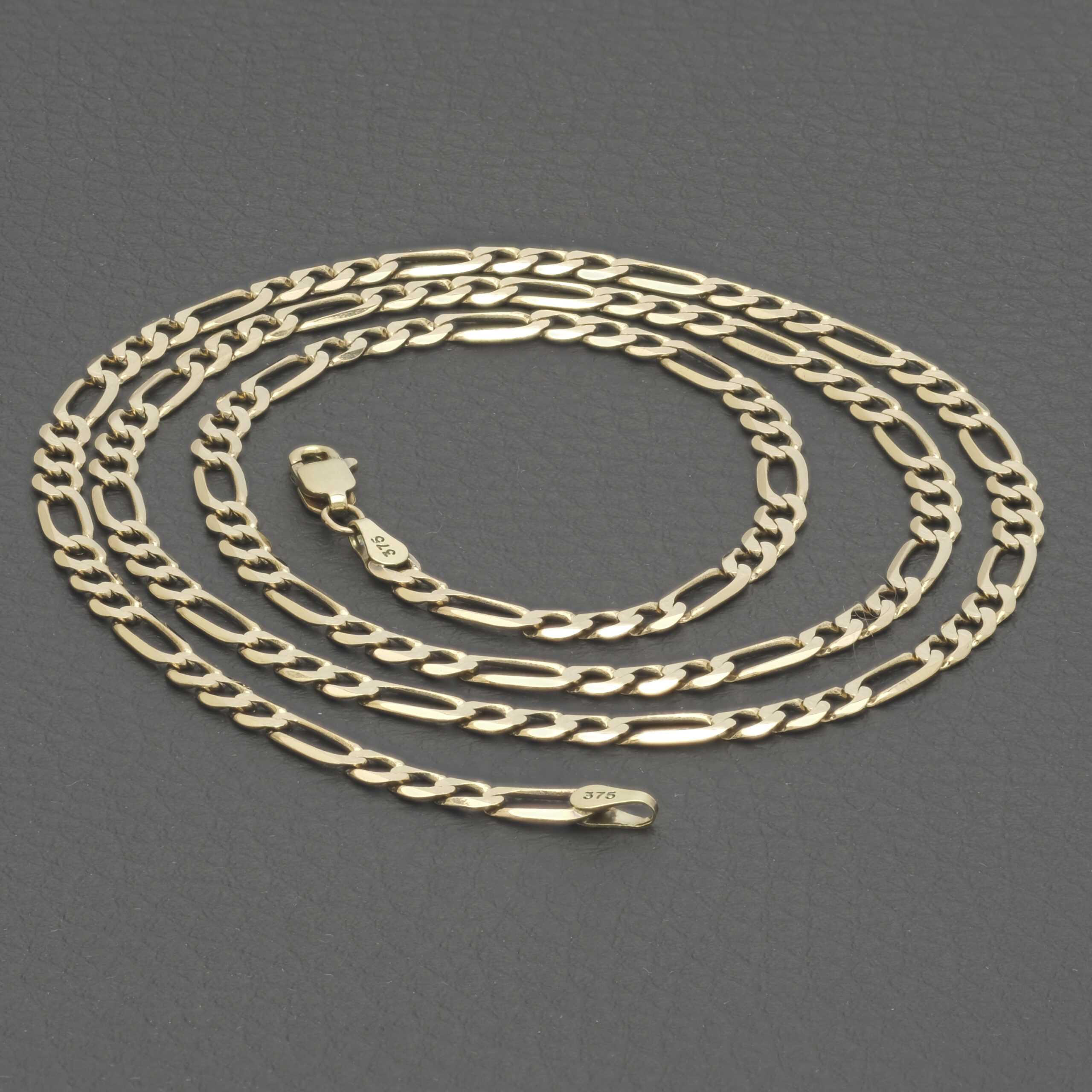 9ct Yellow Gold Figaro Chain 23.5" 4mm - Image 2