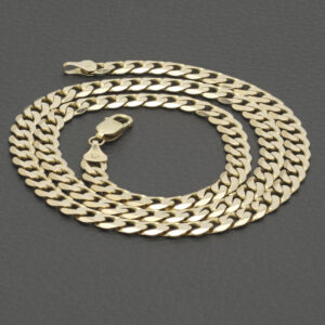 9ct Yellow Gold Curb Chain 21″ 6mm